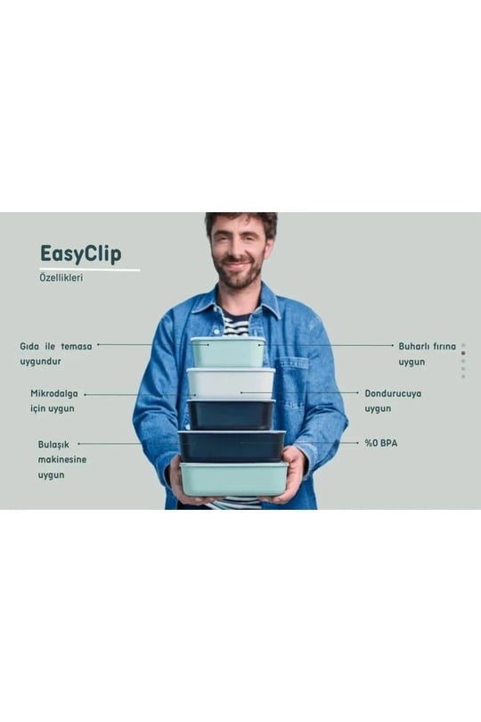 EasyClip Saklama Kabı 700ml - Yeşil  