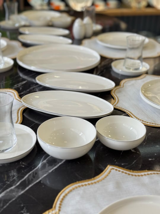 Lorelei 29 Parça Porselen Kahvaltı Takımı Silver