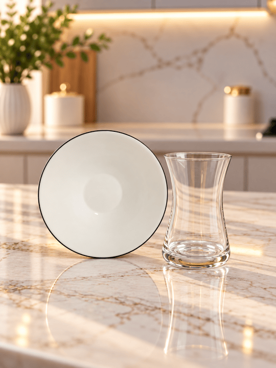 12 Parça 6 Kişilik Monvera Silver Çay Seti