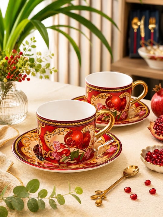 2 Kişilik Double Nar Kahve Fincanı