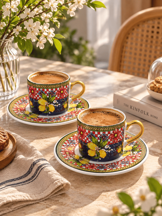 2 Kişilik Lemoon Double Kahve Fincanı