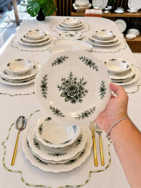 24 Parça Porselen Yemek Takımı Belmonte Green Mira