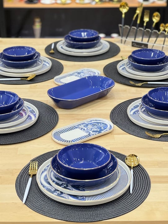 27 Parça Modern Pure Ottoman Yemek Takımı Blue