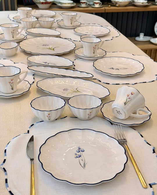29 Parça Flower Blue Kahvaltı Takımı