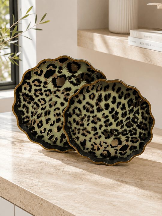 2li Passifolia Leopar Lüks Tepsi