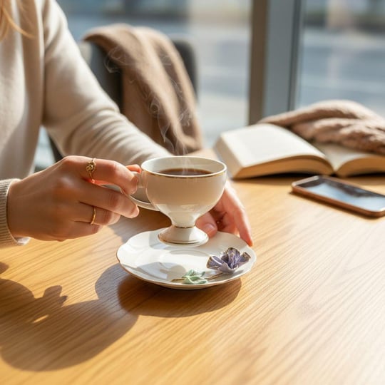 6 Kişilik Felicity Purple Kahve Fincan Takımı 