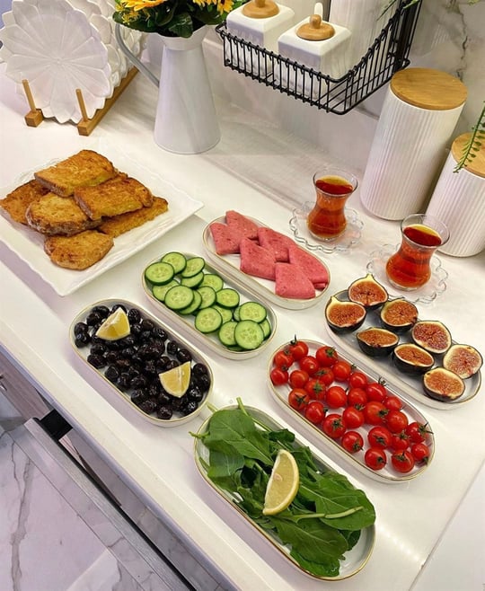 6'lı Lüks Sunum Tabağı Beyaz