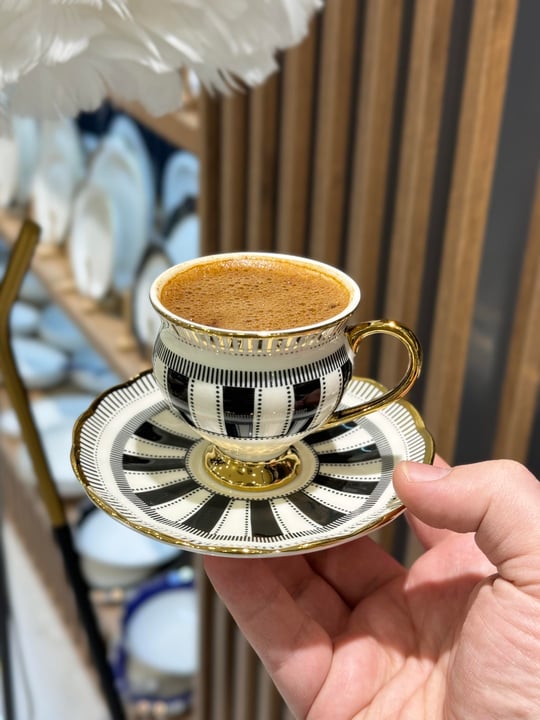 6lı Piano Victoria Porselen Kahve Fincanı