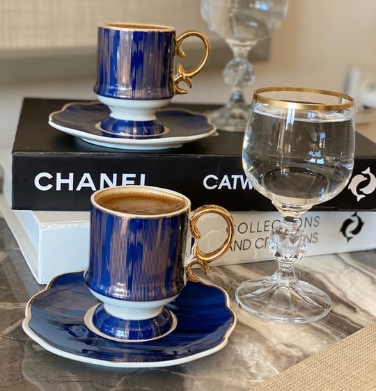 6'lı Porselen Luxury Kahve Fincanı