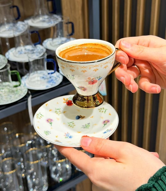 6'lı Porselen Valoria Kahve Fincanı