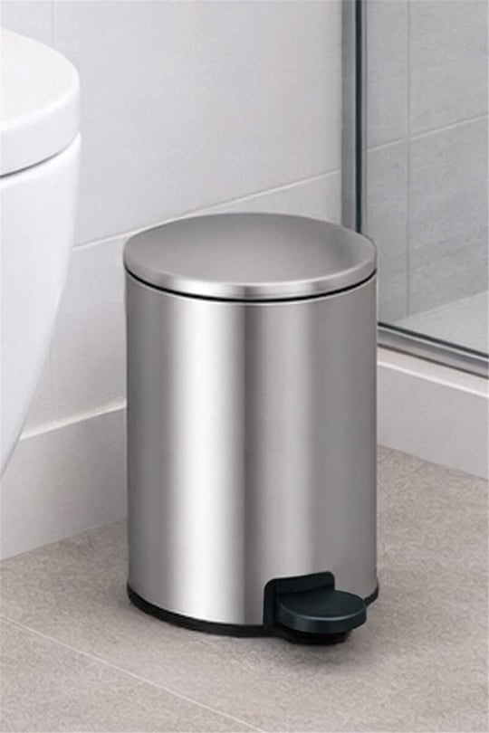 Cigo 3 LT Banyo Mutfak Ofis Çelik Çöp Kovası - Metalik