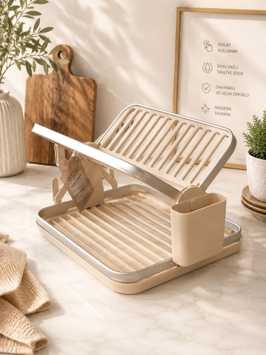 Classic Daisy Cream Katlı Tabaklık