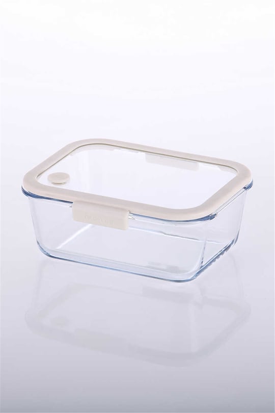 Fika Glace Vakumlu Cam Saklama Kabı 1900 ML - Bej