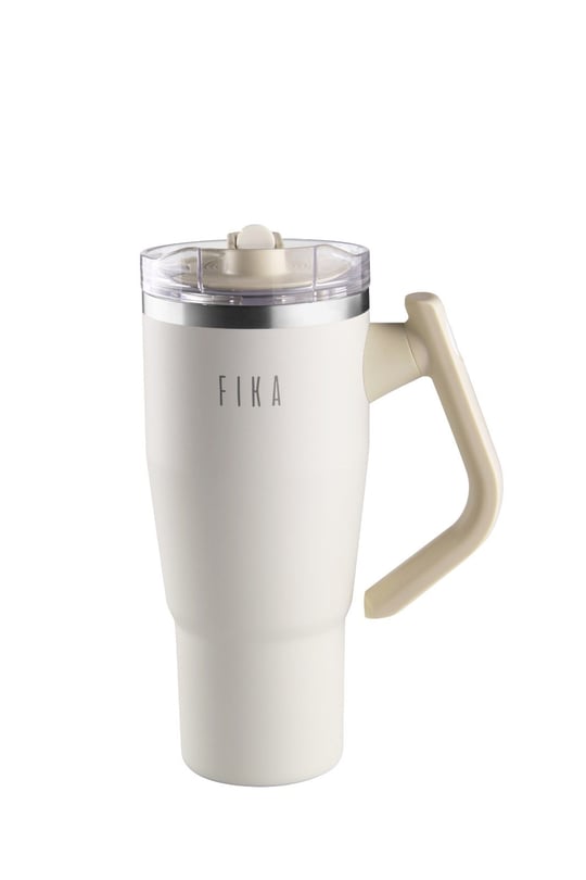 Fika Lumi Döner Kulplu Termos 1200 Ml - Bej