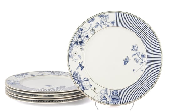 Fili e Fiori Mavi Beyaz 6lı Servis Tabağı 27cm