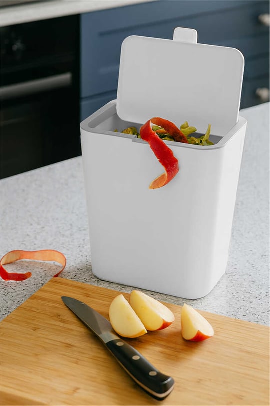 Flip 6 LT Banyo Mutfak Tezgah Üstü Çöp kovası - Beyaz