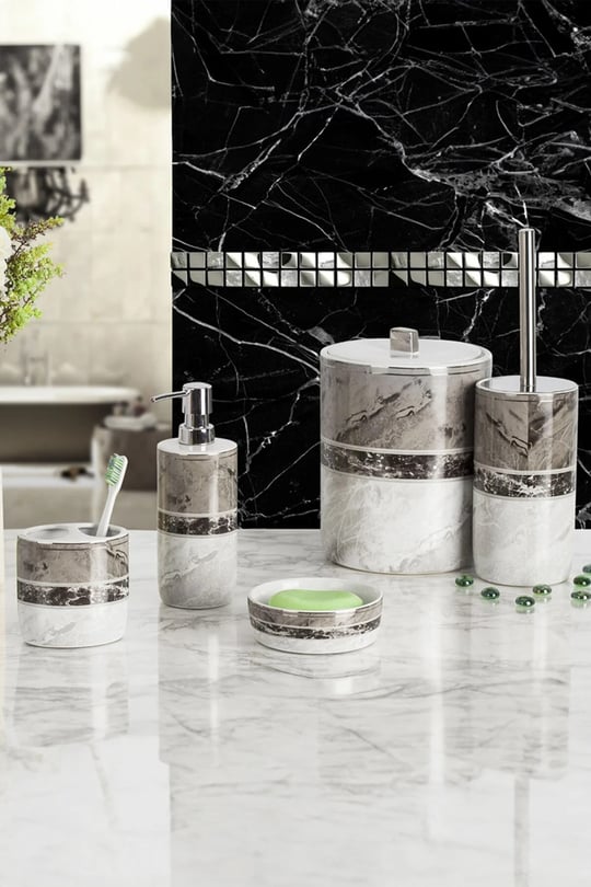 Garnsey 5'li Banyo Seti - Gri
