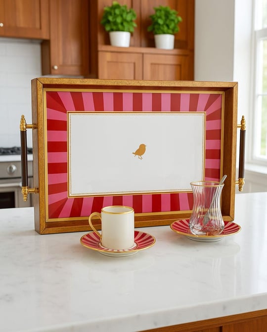 Iwon Pink Bird Çay Kahve Seti 25 Parça