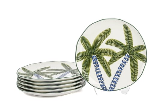 Mikasa Moor Palmiye Yeşil Mavi 6lı Pasta Tabağı 20cm