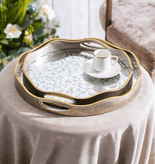 Mira 2'li Bronz Cam Tepsi - 39.5/34 cm