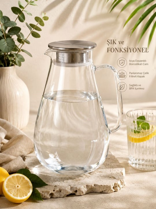 Nora Cam Sürahi 2600ml