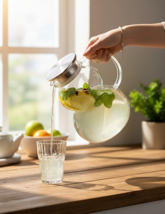 Tombul Cam Sürahi 2200 ml