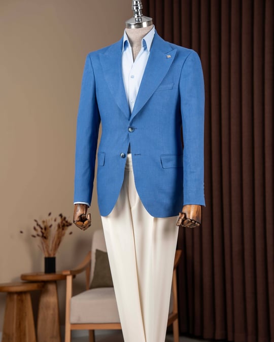 TerziAdemAltun İtalyan stil slim fit erkek mono yaka ekose kaşe