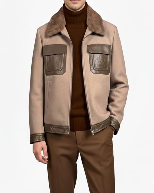 TerziAdemAltun İtalyan stil slim fit erkek mevsimlik safari ceket