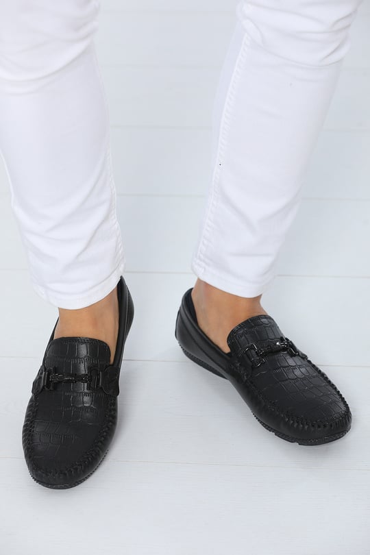 Siyah Erkek Loafer Günlük Babet Ayakkabı