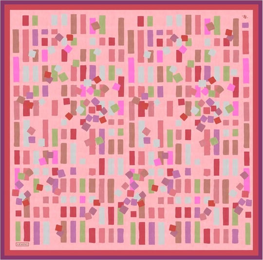 Armine Çiçek Desenli İpek Sura Eşarp 9341 51