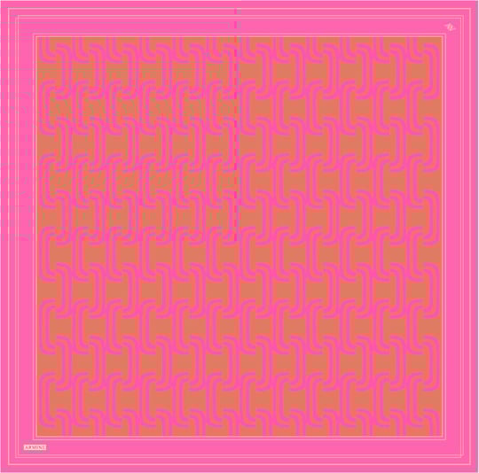 Armine Klasik Desenli Saf İpek Twill Eşarp 9343D 89