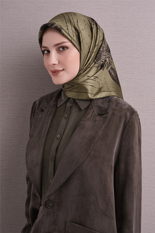 Armine Saf İpek Twill Eşarp 9617D 32 