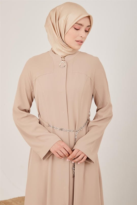 Armine Logolu Kemerli Kup Detaylı Pardösü 23Y8309 Bej
