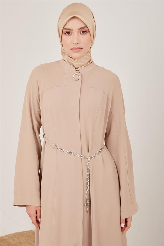 Armine Logolu Kemerli Kup Detaylı Pardösü 23Y8309 Bej