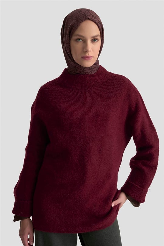 Armine Düz Triko 25KD6001 BORDO