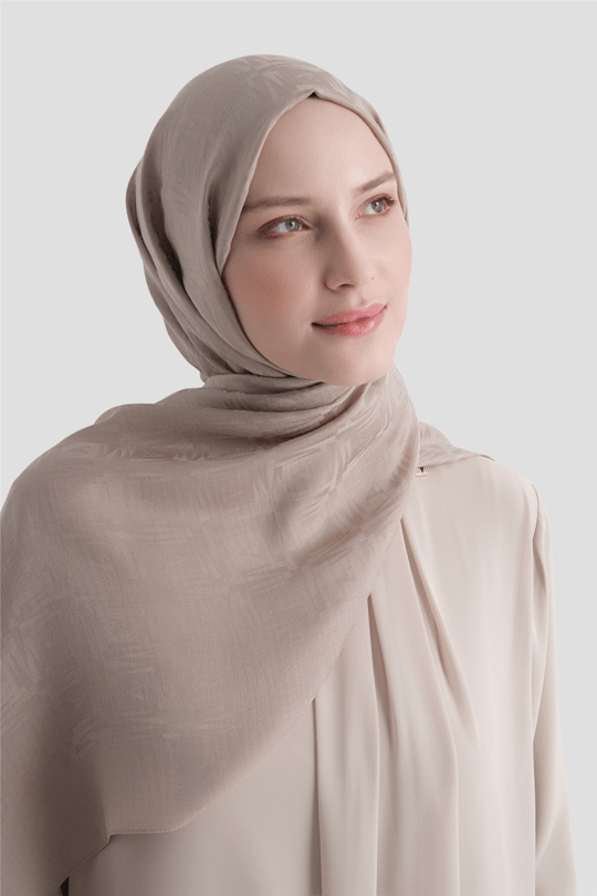 Armine Lyocell Naia Kare Monogram Şal 6 07 Vizon