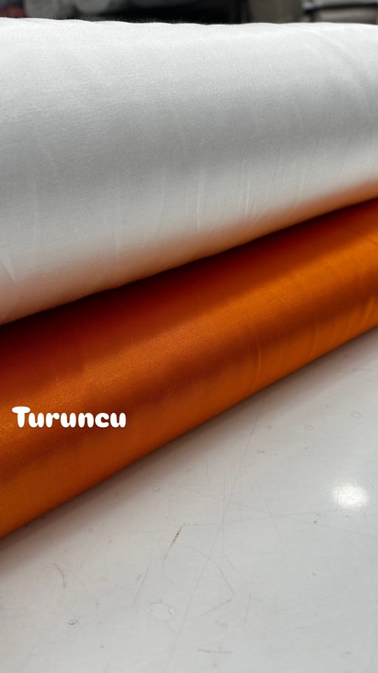 Parlak Pamuk Saten Turuncu