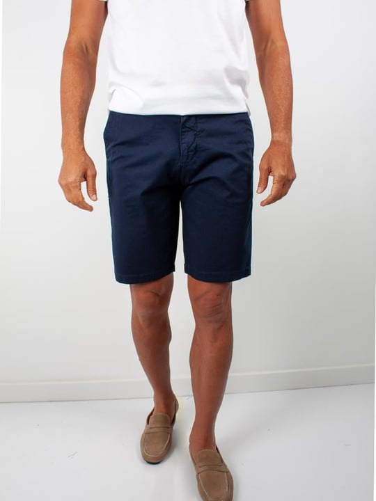 Regular Fit Regular Cut Lycra Denim Saxe Shorts
