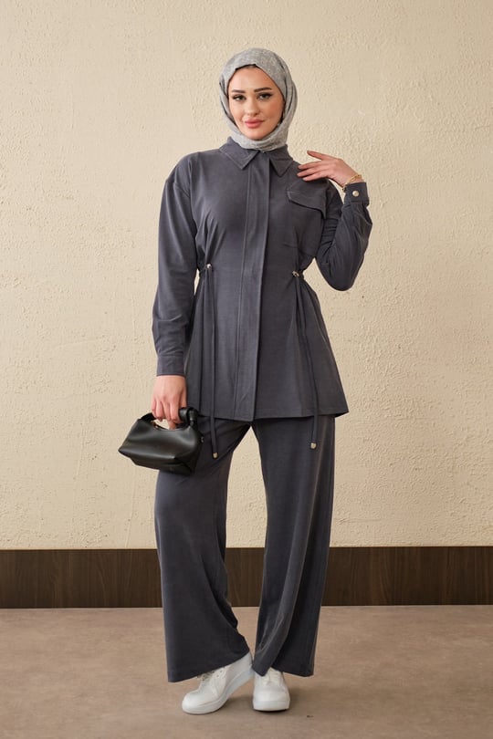 Beli Ayarlanabilir Tek Cepli Takım Antrasit