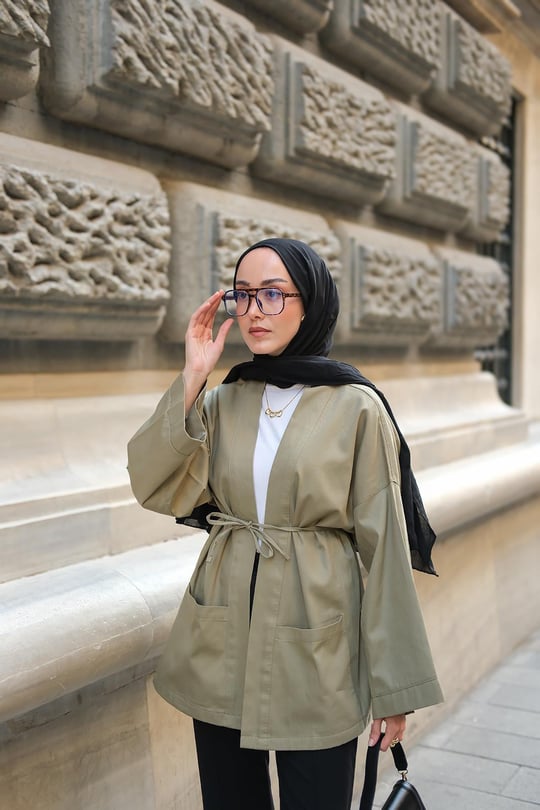 Çift Cepli Ceket Yeşil