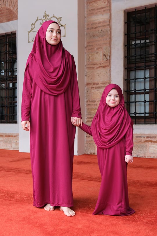 Çocuk Namaz Elbisesi Mürdüm