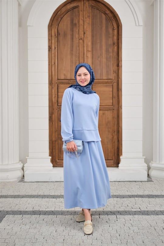 Etekli Takım Buz Mavi