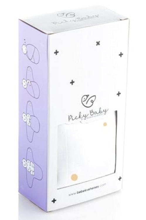 %100 Organik Pamuk Love Dots Desenli Müslin Örtü - 120x120 cm