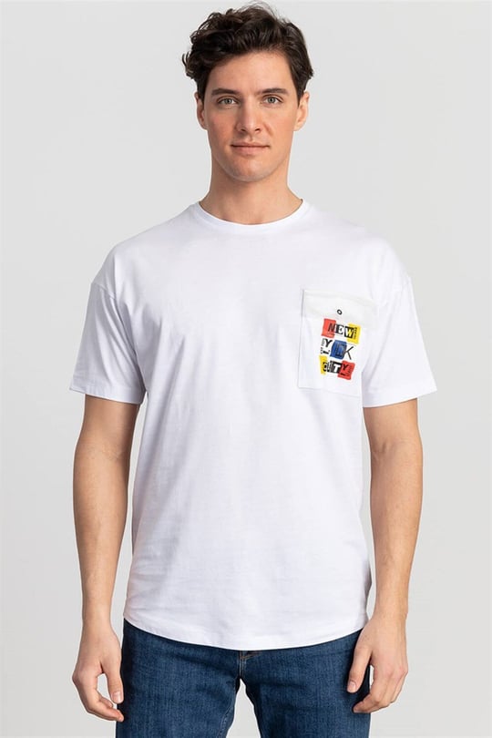 OVERSIZE CREW NECK NEWYORK T-SHIRT 81/1  TİŞÖRT CLASSIC FIT T-SHIRT