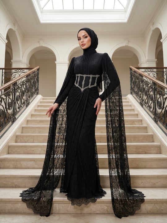 Nergis Abiye Siyah