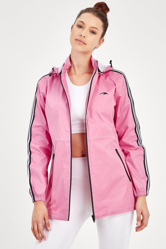 Regular Kadın Kapşonlu Pembe Basic Yelek | Maraton SW