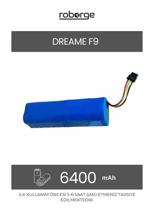 Dreame F9 Robot Süpürge Uyumlu Batarya 6400 mAh - Muadil Ürün