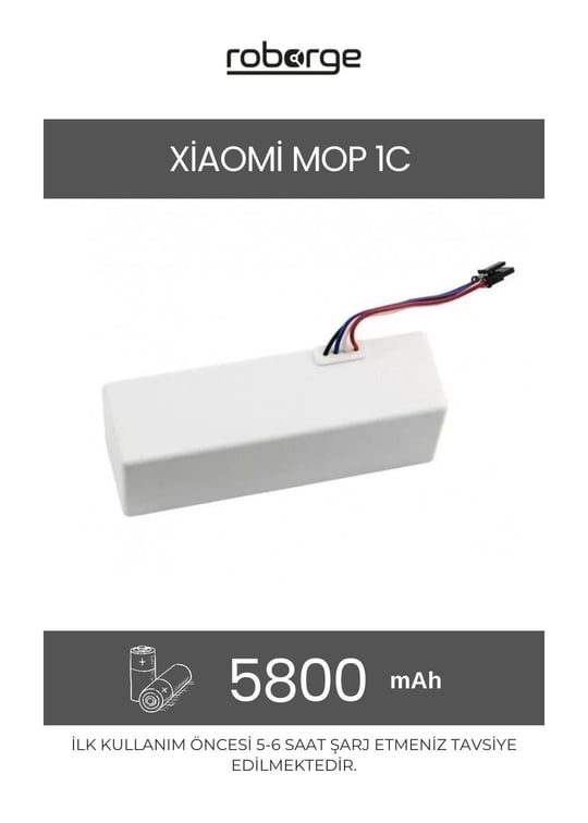 Xiaomi Vacuum Mop 1C (STYTJ01ZHM) Robot Süpürge Uyumlu Batarya 5800 mAh - Muadil Ürün