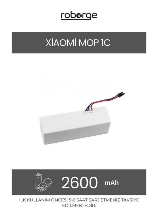 Xiaomi Vacuum Mop 1C (STYTJ01ZHM) Robot Süpürge Uyumlu Batarya 2600 mAh - Muadil Ürün