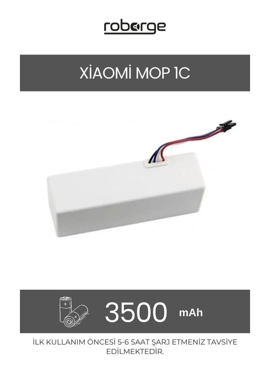 Xiaomi Vacuum Mop 1C (STYTJ01ZHM) Robot Süpürge Uyumlu Batarya 3500 mAh - Muadil Ürün